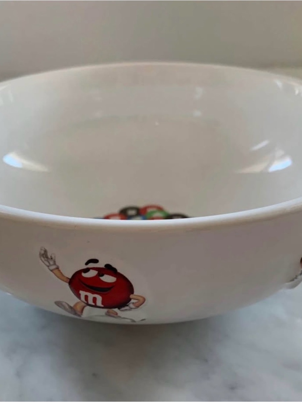 Vintage M&M'S White Ceramic Bowl